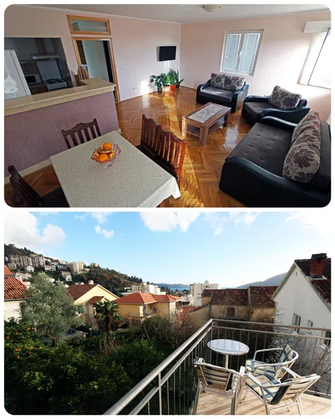 One-Bedroom Apartment Herceg Novi with Balcony and Sea View