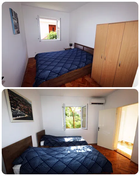 Two-Bedroom Apartment Herceg Novi with Two Singles, Double-bed and Parking Lot