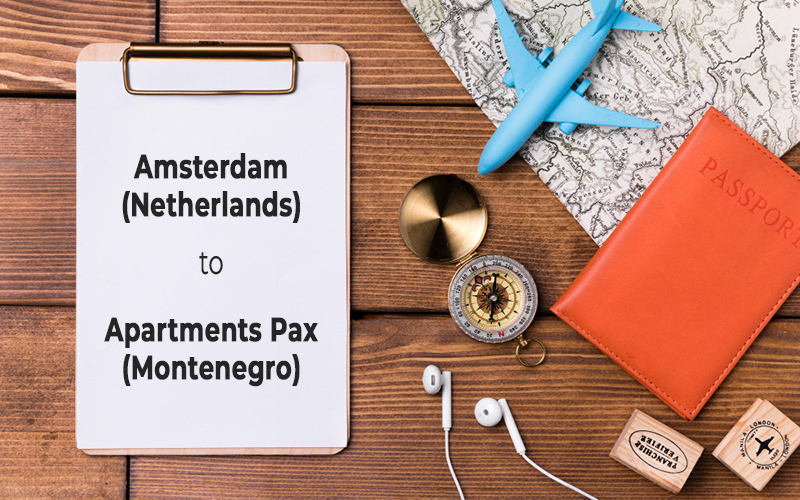 Transportation routes from Amsterdam (Netherlands) to Apartments Pax Herceg Novi 